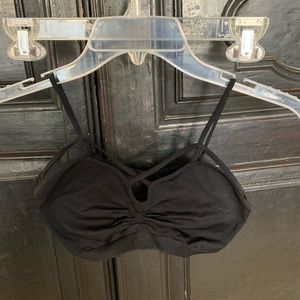 Black criss cross bralette